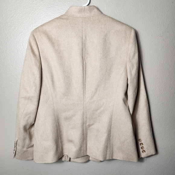 Talbots Petite Vintage 100% Camel Hair Tan Buttonfront Office Jacket-Size 12P - Picture 6 of 8
